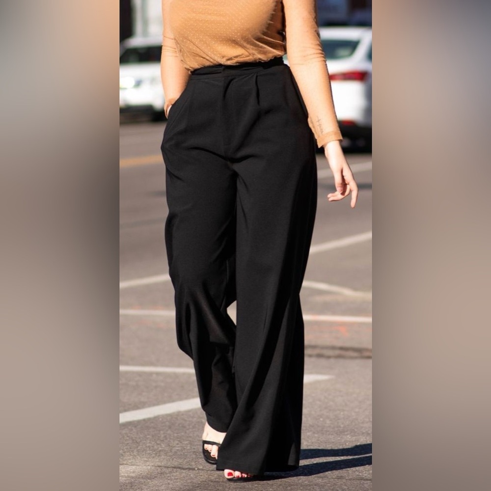 By Egreis Classic Wide-Leg Black Women’s Pants size XL